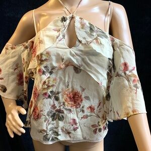 Intermix Ally Floral Off-the-Shoulder Strappy Blouse
